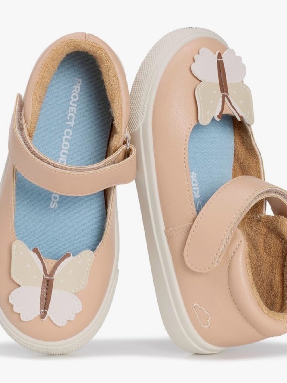 Project Clouds Pink Butterfly Mary Jane Baby Shoes